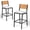 White, variant on Crestlive Products Outdoor Bar Stools Set of 2, Patio Counter Height Barstools with Cushions, Outdoor Bar Chairs with Back & Footrest for Deck, Patio, Backyard, Garden, Poolside, Light Gray