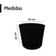 thumbnail image 2 of Maceta 20cm Moderna Minimalista Interior Exterior con Plato negro Elly Decor MCA01WH-20CMCPLT, 2 of 7