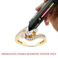 thumbnail image 6 of Lab Created Moissanite Diamond Engagement Rings for Women 14K Yellow Gold Plated Silver Ring Twisting Moissanite Rings (VVS1 Clarity, 0.75 Ctw) Size-10, 6 of 6