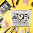 thumbnail image 4 of LEVLO Funny Penguins Cosmetic Make up Bag Animal Lover Gift Peace Love Penguins Makeup Zipper Pouch Bag Penguins Lover Gift For Women Girls, 4 of 6