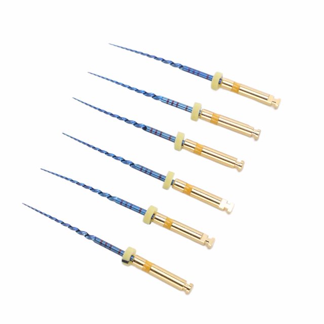 Gold Endodontic File Set, Easy To Clean Rustproof Canal File for Maintanence 0.83in,0.98in