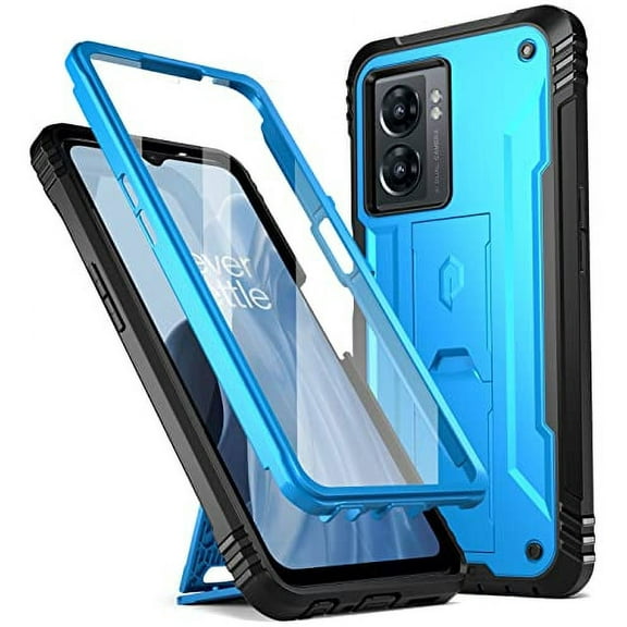 Poetic Revolution Case for OnePlus Nord N300 5G, Heavy Duty Full Body Cover with Kickstand, Light Blue