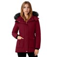 thumbnail image 4 of Women's Solid Color Winter Down Jacket with Detachable Hood, 4 of 9