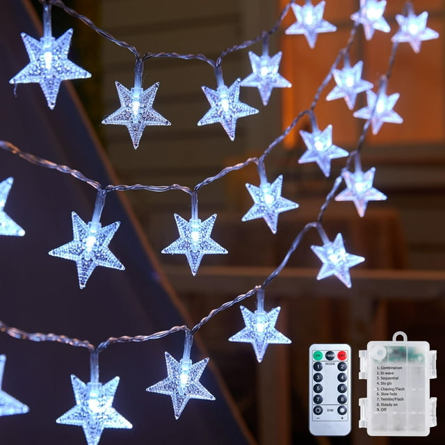 Luces en Cadena con Estrellas Brightown 5,2 metros 50 LED a Pilas