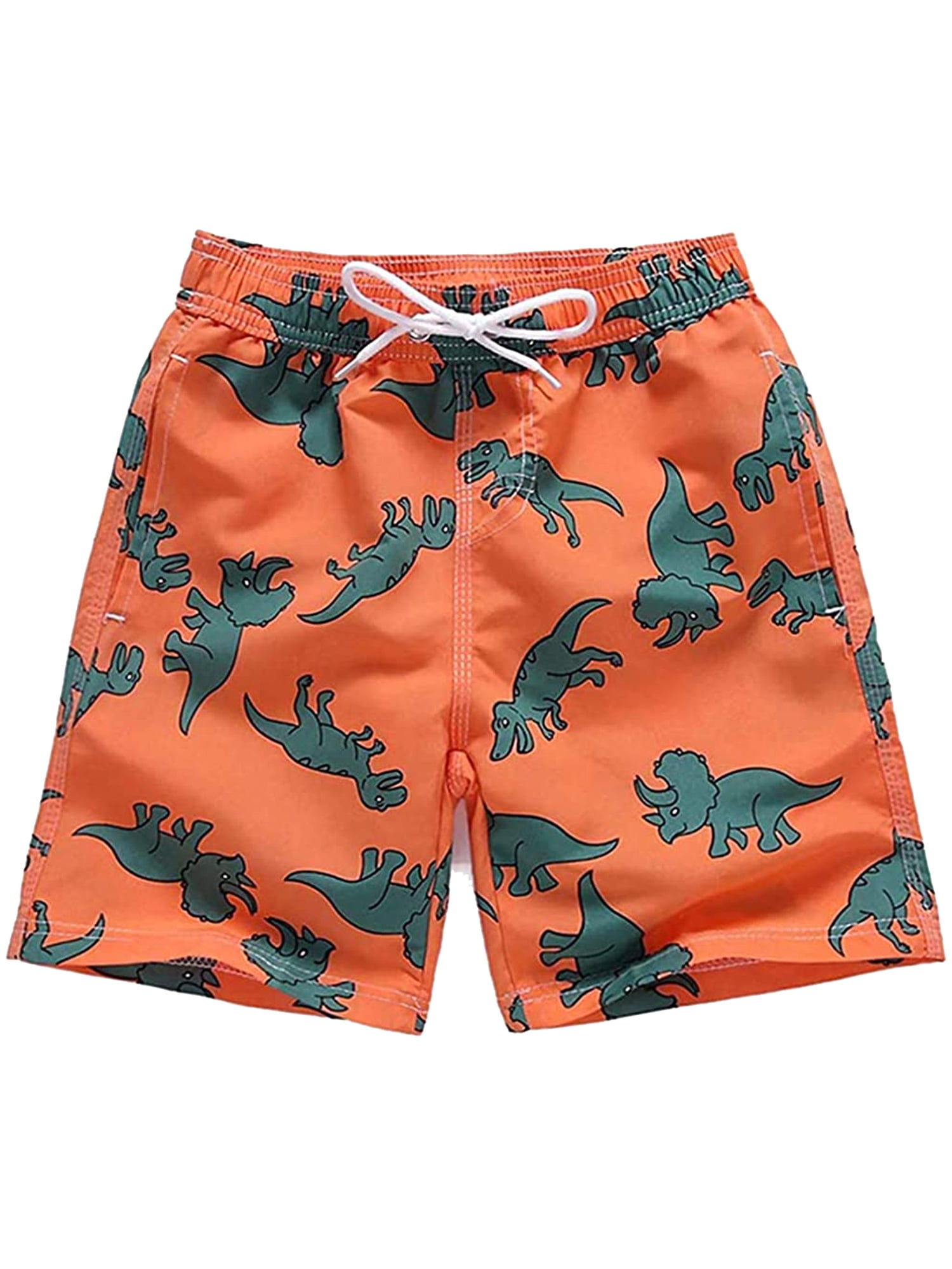 Boys Swim Trunks Pop and Colorful Dinosaurs Fossil Quick Dry Board Shorts Beach for 7-18 T 