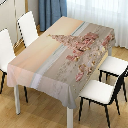 

Ryvnso Beach and Gifts Christmas Rectangle Table Cloth Tablecover Dinning Tablecloth 60 x120