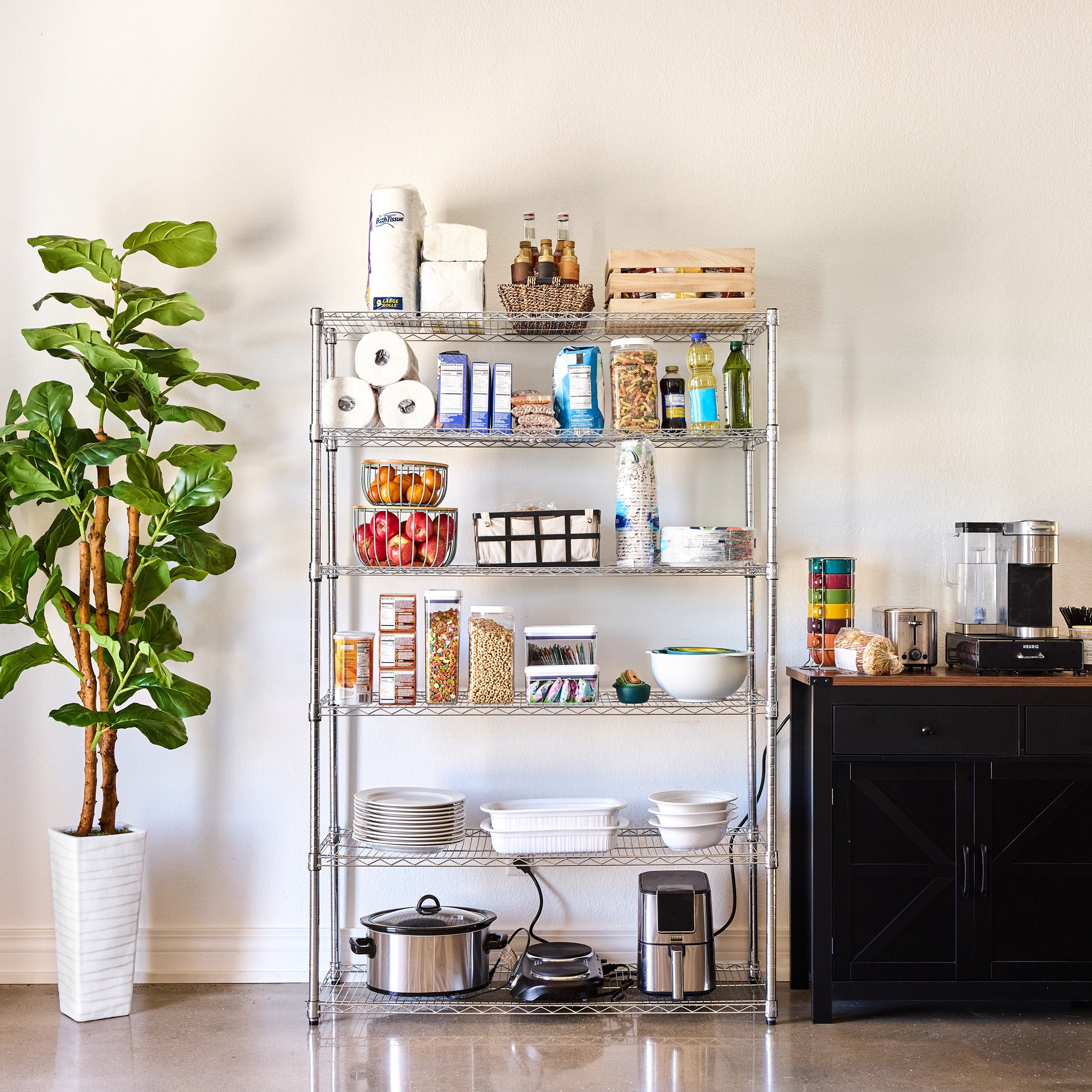 WorkPro 6-Tier Chrome Wire Shelving