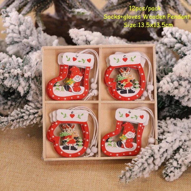 Juguete de gnomos de Navidad para el hogar, colgante de madera para árbol de Navidad, adornos navideños, regalos de Año Nuevo, 2024, 2023