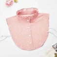 thumbnail image 2 of CYSFASHION Detachable Collar for Women Solid Half Shirts Family Business Casual Mock Neck Dicky Collar Blouse Pink, 2 of 6