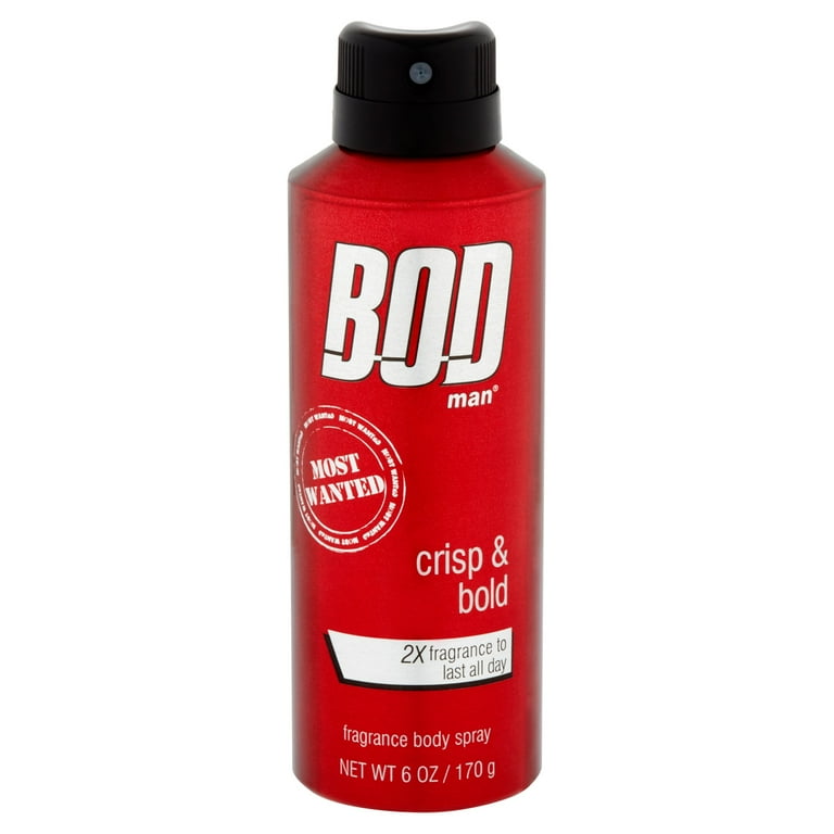 BOD Man Most Wanted Unisex Body Spray, Oz