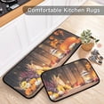 thumbnail image 5 of SKYSONIC Harvest Fall Thanksgiving Kitchen Rugs 2 Pieces, Pumpkin Corn Rustic Wooden Floor Mat Room Area Rug Washable Carpet Perfect for Living Room Bedroom Entryway, 5 of 7