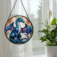 thumbnail image 5 of 89Bloom Saphira Dragon Window Hanging Stained Glass, Saphira Dragon Suncatchers for Windows Stained Glass, Stained Glass Saphira Dragon suncatcher, 5 of 8