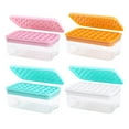 thumbnail image 2 of Wovilon Plastic Ice Cube Tray, Easy-Release & Flexible 16-Ice Cube Trays with Spill-Resistant Removable Lid, Stackable Ice Trays with Covers for Freezer, Cocktail - Pink, 2 of 6
