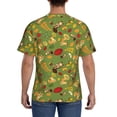 thumbnail image 3 of Bixox Men's Squirrel And Fox In The Forest Printed Short Sleeve Skinny Athletic T-Shirt, 3 of 6