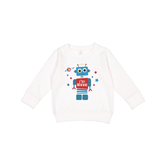 Inktastic Robot 3rd Birthday Toddler Sweatshirt