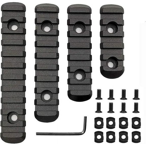 Pecawen Picatinny Rail Polymer Picatinny Rail Single Picatinny Rail, 5 7 9 11 Slots Black