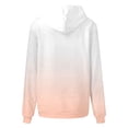 thumbnail image 3 of Ecqkame Womens Hoodies Casual Hooded Gradient Color Sweatshirt Long Sleeve Drawstring Tops with Pocket G-Orange S on Clearance, 3 of 4