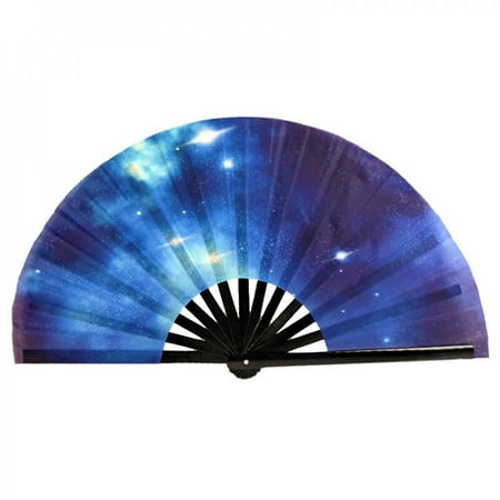 

Chinese Style Hand Fan Colored Geometric Printing Folding Fans Dance Carnival Festival Wedding Party Favor Kung Fu Fan