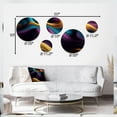 thumbnail image 4 of Designart "Flowing Abstractions Forms in Motion IV" Abstract Liquid Ink Metal Wall Art Set of 5 Piece, 4 of 5