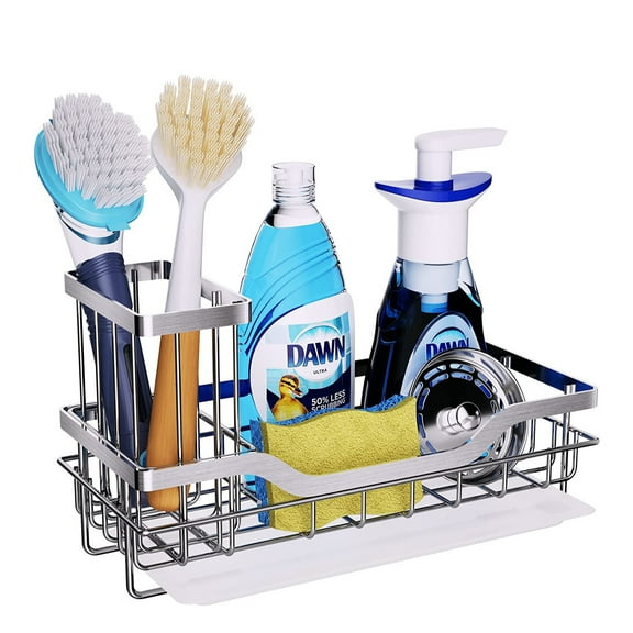 Senya Kitchen Sink Caddy Organizer - Sponge Holder  Stainless Steel Rustproof Kitchen Organizer Storage