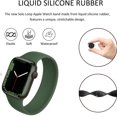 thumbnail image 3 of YuiYuKa Silicone Solo Loop band Compatible with Apple Watch Bands 44mm 40mm 45mm 41mm 38mm 42mm 49mm, Elastic Belt bracelet Strap for iWatch series 3/4/5/SE/6/7/8/9/Ultra tomales blue, 3 of 8