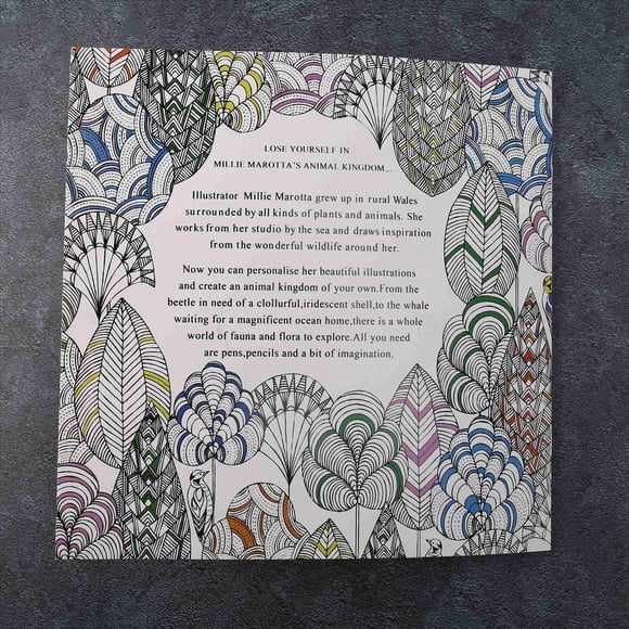 3X Libro de Pintura para Colorear Caza del del Reino Animal de Adultos Niños