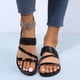 thumbnail image 2 of Amzcrzy Zapatos de mujer,Zapatos de mujer,Zapatillas de mujer, Pantuflas planas con cinturón de una palabra brillante para mujer, cómodas e informales Sandalias Mujer Zapatillas De Casa, 2 of 6