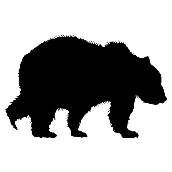Sdcart Majestic Bear Metal Wall Art - Rustic Cabin Lodge Decor Gallery Flat Silhouette Iron Wildlife Decor Forest Animal Head Sculpture Matte Black Finish Wilderness Theme Mountain Home Accent
