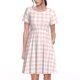 thumbnail image 1 of Fotbe Checkboard Vestido Largo de Moda para Mujer, Vestido Tipo Camiseta con Manga Corta y Estilo Casual a Rayas y Bloques de Color, 1 of 6