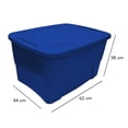 thumbnail image 3 of Caja Organizadora Plastictrends Hecha de Plastico Modelo  Atlanta con Tapa 72 Litros Azul, 3 of 4