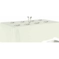 thumbnail image 4 of Ivory Tablecloth for 8ft+ Rectangle Tables That Seats 8-10 Person, Manteles de Mesa De Tela para Fiestas de 8-10 Sillas, Machine Washable Reusable Polyester Table Cloths, 4 of 10