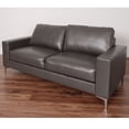 thumbnail image 3 of CorLiving Cory Brownish Grey Bonded Leather Sofa, 3 of 5