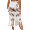 thumbnail image 5 of Frontwalk Women Sarong Crochet Beach Cover Up Summer Casual High Waist Long Skirt Swimwear, 5 of 5