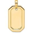 thumbnail image 5 of True Origin 14K Yellow Gold Men's 1 carat Lab Grown Diamond VS/SI D E F Dog Tag Pendant - 30mm, 5 of 7