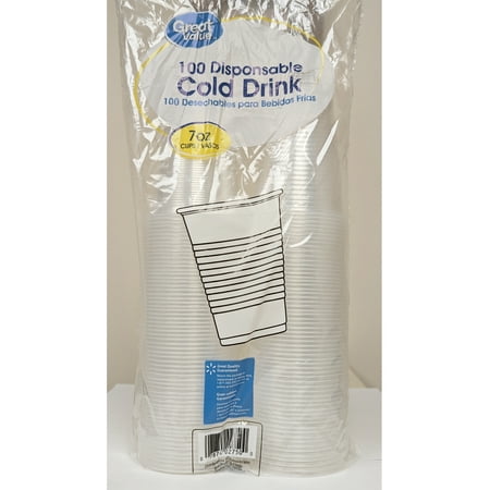 Great Value Plastic Cups 7 Oz / Great Value Vasos Plasticos de 7 Oz