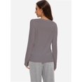 thumbnail image 3 of Women's Long Sleeve Button-Down Cardigan - Classic Crew Neck Knit Sweater, 3 of 6