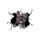 thumbnail image 1 of Pegatinas de baño pegatina de pared perro grieta coche pegatina nevera decoración del hogar Pitbull Dachshund Husky Bulldog grieta decoración del hogar JAMW Sencillez, 1 of 5