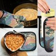 thumbnail image 5 of Yayeee Oven Mitts and Pot Holder Set of 2 Heat Resistant Kitchen Gloves Baking Hot Pad, Pine Tree Rainbow, 5 of 5