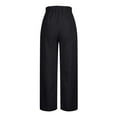 thumbnail image 5 of Lmnyox Women's Wide Leg Work Pants High Waist Business Trousers with Pocket Fashion Lounge Pants, 5 of 5