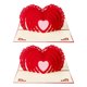 thumbnail image 1 of 2 tarjetas de felicitación 3D de San Valentín con forma de corazón (rojas), 1 of 7