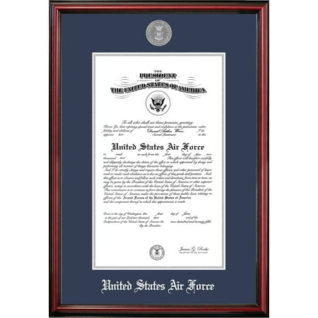 1899 Silver Certificate - Patriot Frame's Air Force 9x14 Certificate Petite Frame with Silver Medallion