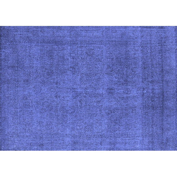 Ahgly Company Indoor Rectangle Oriental Blue Industrial Area Rugs, 7' x 9'