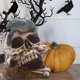 thumbnail image 4 of Fiudx Ofertas relámpago Calavera de resina Calaveras Artesanías de resina Decoraciones de calaveras de terror Adornos personalizados para bar Regalos de Halloween Decoraciones de Halloween, 4 of 6