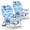 Blue Coconut Tree|2pcs, variant on Set of 2 Lightweight Portable Beach Chairs for Adults, Outdoor Heavy Duty Foldable Chairs with 180° Lay Flat 5 Positions, Backpack Beach Chair w/ Towel Bar, Zipper Pouch and Cup Holder, Patio