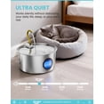 thumbnail image 4 of FWMB Cat Water Fountain Stainless Steel, 108oz/3.2L Pet Water Dispenser Featuring Water LED Window and Ultra-Quiet Pump for Cats, Dogs and Multiple Pets, 4 of 9