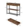 thumbnail image 2 of Credenza de Madera y Metal con 3 Niveles y 1 Cajón - Color Marrón, 2 of 9