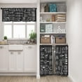 thumbnail image 2 of Kitchen Curtains Cooking Utensil Window Curtains Valance and Tier Set 36 Inch, Black Grey Rod Pocket Short Tier Curtain for Bathroom, Cartoon Doodle Small Cafe Curtains for Kitchen Decor, 2 of 6