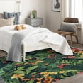 thumbnail image 4 of Hibiscus Floral Rug 4x6 Area Rugs for Bedroom Living Room, Tropical Botanical Area Rug, Jungle Carpet Machine Washable Non-Slip Rug, Soft Low Pile Area Rug, Indoor Decorative Rugs G&n136, 4 of 7