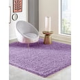 thumbnail image 2 of Unique Loom 3126219 Tapis Carré Shag Solide 8 Pi. 2 Po. x 8 Pi. 2 Po., Lilas, 2 of 10