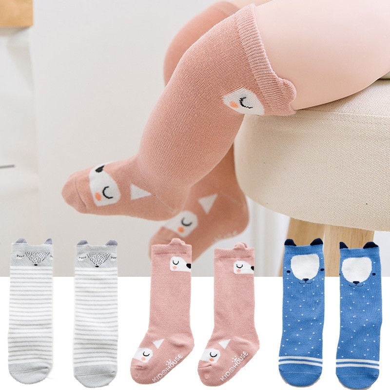 M-Aimee Baby Crawling Anti-Slip Knee Pads and Anti-Slip Baby Socks Set Unisex Toddler Knee Protectors Non Slip Ankle Socks